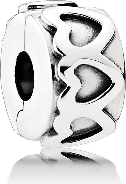 Pandora Charms/Beads Gereihte Herzen (Silber)