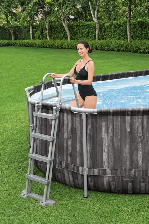 Produktbild Bestway Power Steel Swimmingpool-Set Oval 488x305x107 cm (488 x 305 x 107 cm)