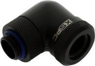 Actual product image XSPC ANS G1/4 to 14mm HardTube screw-on nozzle 90?? rotatable V2 - black matt