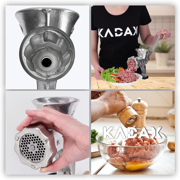 Actual product image Kadax Cast iron meat grinder, size 8