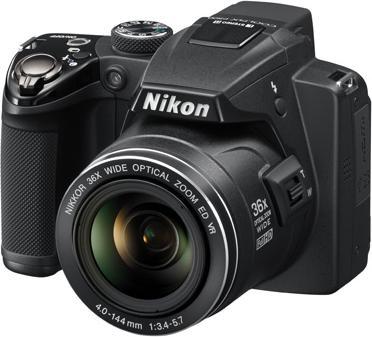 Nikon Coolpix P500, 12MP, 36x zoom, FullHD movies, black