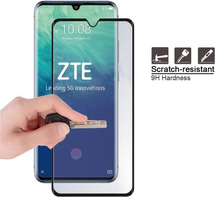 Actual product image Screenguard ZTE Axon 10 Pro Full Screen Protective Glass Film 2.5D 9H (1 Piece, ZTE Axon 10 Pro)