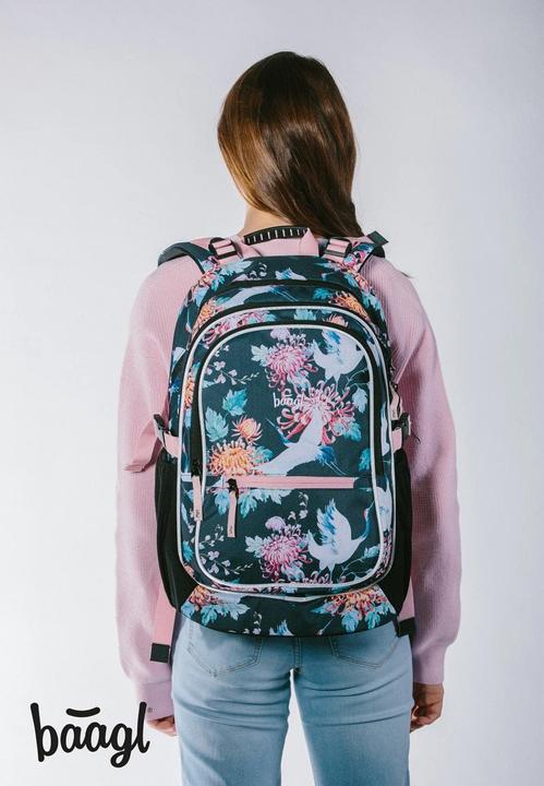 Actual product image Baagl 3-teiliges Schulrucksack-Set Birds für Mädchen