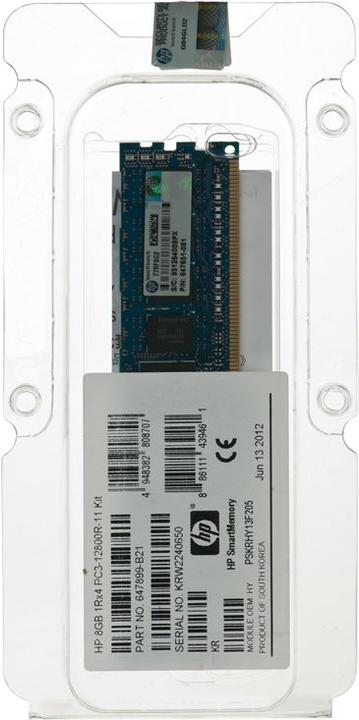 Productafbeelding HPE DDR3 8 GB DIMM 240-PIN (1 x 8GB, 1600 MHz, DDR3 RAM, DIMM 288 pin)