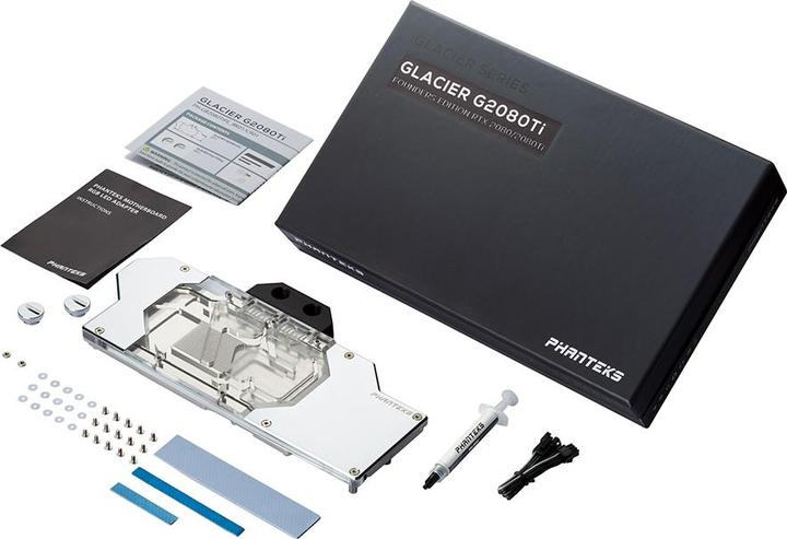 Produktbild Phanteks Glacier G2080Ti Founders Edition Full Water Block RGB - Chrome