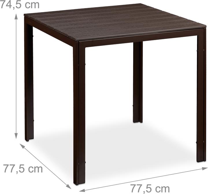 Produktbild Relaxdays Gartentisch (77.50 cm)