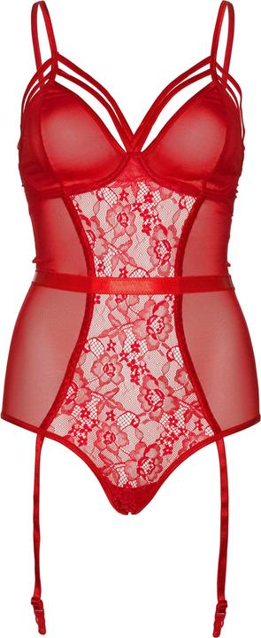 Image du produit Leg Avenue Sheer and lace garter teddy (M)