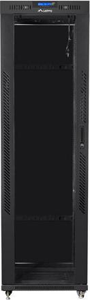 Lanberg Free Standing Rack 19 Zoll Schrank 42U 600x800 Glastür LCD Flat Black (42 HE, 19 Zoll Rack)