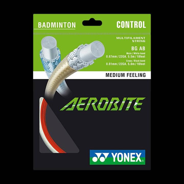 Image du produit Yonex BG Aerobite / Set 10m, rouge et blanc, 0,67mm et 0.61mm