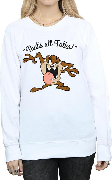 Actual product image Looney Tunes Womens/Ladies That's All Folks Taz Sweatshirt (L)