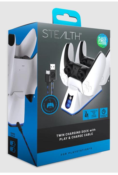 Image du produit Stealth Double quai de chargement + câble Play & Charge (PS5)
