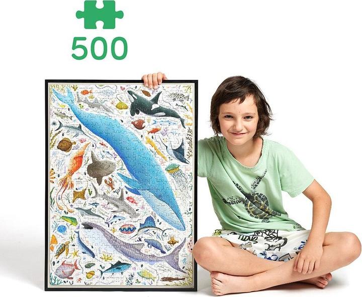 Image du produit Czuczu Puzzle de poissons et d'animaux aquatiques, 500 pièces (500 pièces)
