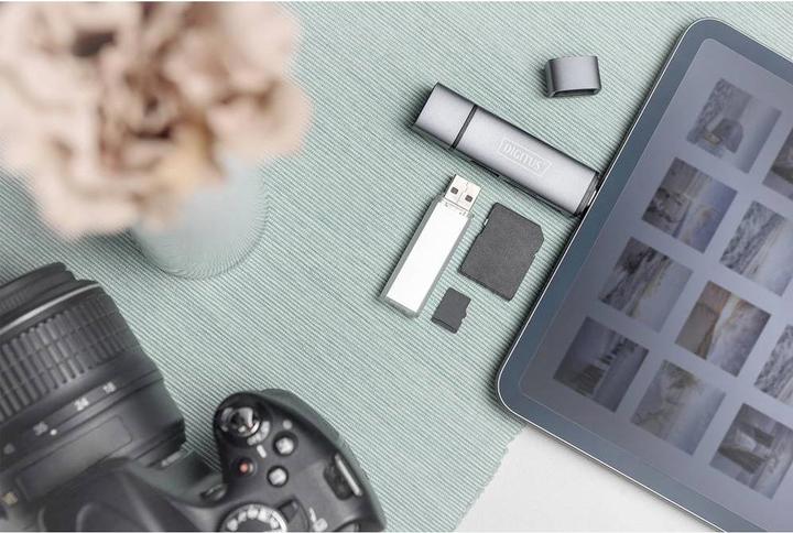 Image du produit Digitus Hub à double lecteur de carte (USB 3.0, USB 2.0)