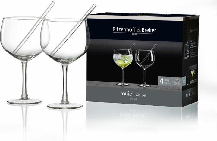 Actual product image Ritzenhoff & Breker Ginglass with straws set of 2 (6.50 dl, 4 x, Gin glasses)