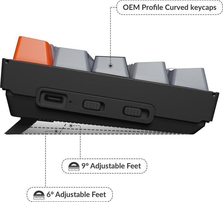 Produktbild Keychron K6 (CH, Kabelgebunden, Kabellos)