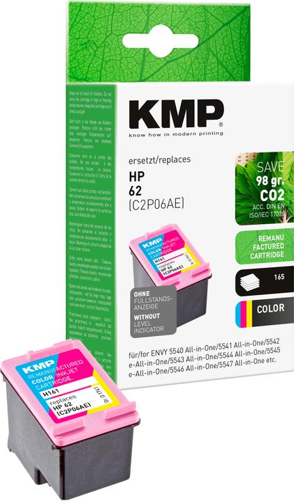 Immagine prodotto KMP H161 Cartuccia d'inchiostro a 3 colori compatibile con HP C2P06AE No. 62 (M, C, Y)