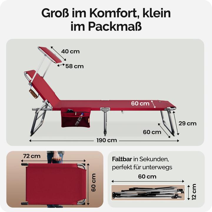 Produktbild Casaria Sonnenliege (190 cm)