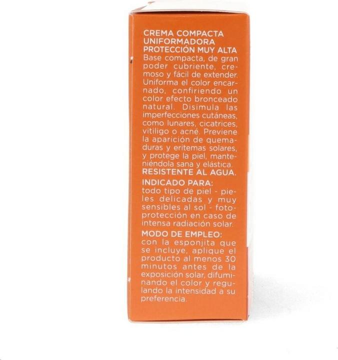 Nährwerte und Zutaten Rilastil Sun System Uniform Compact Creme Spf50 Farbton 02 Dore 10g (Sonnencreme Gesicht, SPF 50, 75 g)