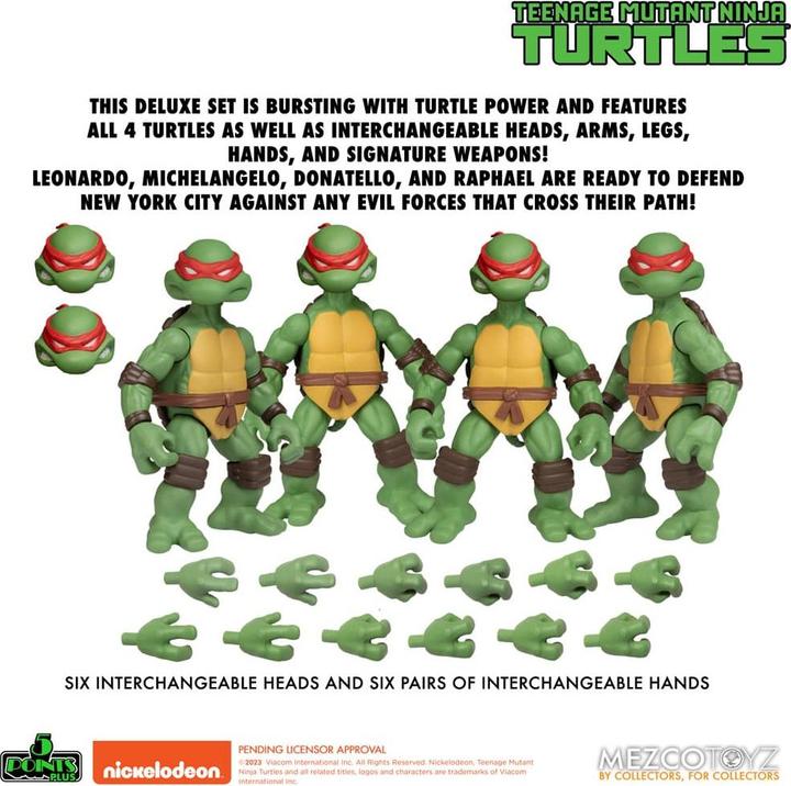 Immagine prodotto Mezco Toys Teenage Mutant Ninja Turtles Action Figures Teenage Mutant Ninja Turtles Deluxe Set 8 cm