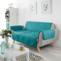 Produktbild Douceur D'intérieur Gesteppter Sofaschoner, Petrol, 279 x 179 cm