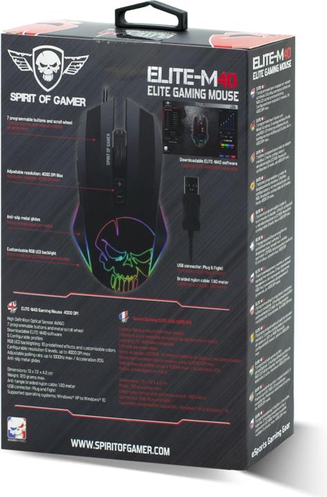 Image du produit Spirit Of Gamer Elite M40 (Filaire)