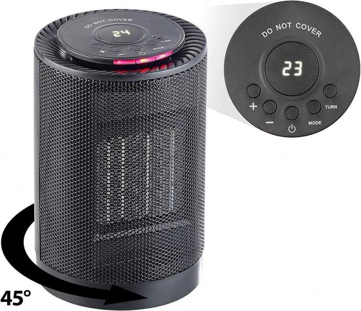 Immagine prodotto Carlo Milano Termoventilatore da tavolo in ceramica digitale con oscillazione (1200 W)