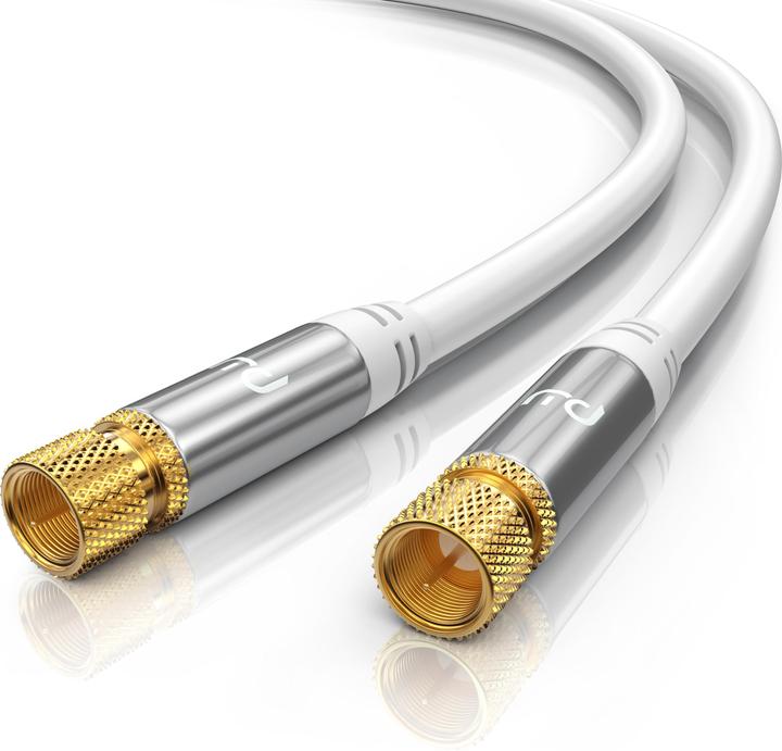 Actual product image Primewire SAT Kabel HDTV - Premium SAT coaxial cable - TV HDTV Radio DVB-T DVB-C DVB-S DVB-S2, 4-fold (135 dB, Satellite cable)