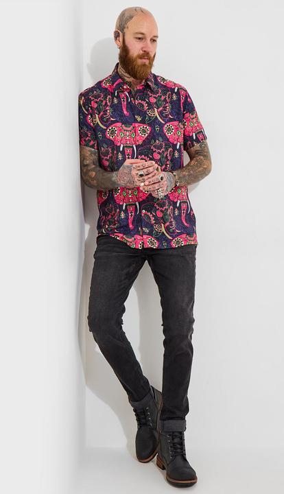 Produktbild Joe Browns Elephant Print Statement Short Sleeve Shirt (XL)