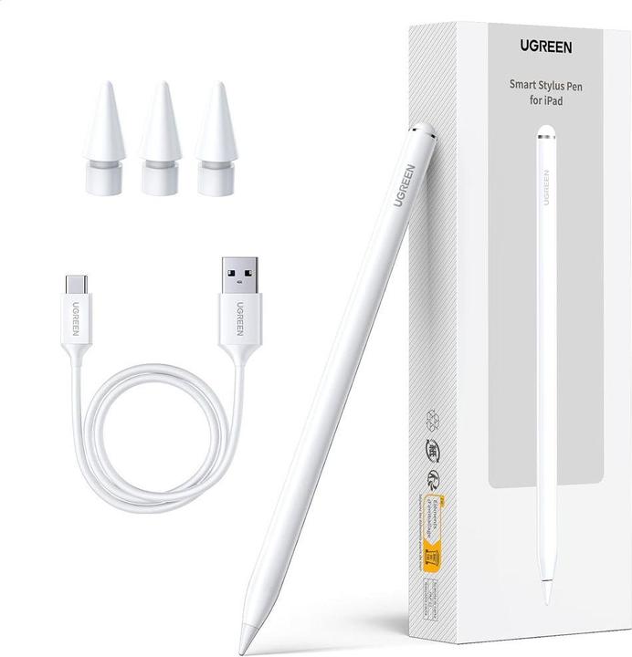 Produktbild Ugreen Aktiver Stylus für Apple iPad LP787, USB-C, LED (weiss)