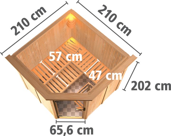 Produktbild Karibu Jarin mit Dachkranz (9 KW externe Steuerung)