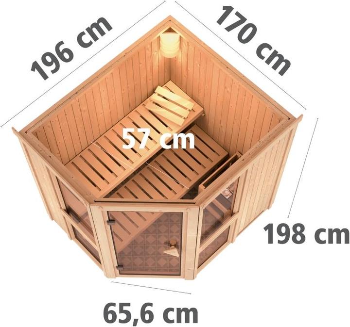 Produktbild Karibu Amelia 1 ohne Dachkranz (9 KW externe Steuerung)