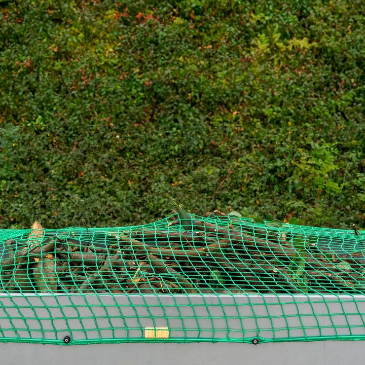 Immagine prodotto Wiltec Rete di fissaggio del carico 4x2,5m Verde Gabbia per bordi del rimorchio Resistente alle intemperie