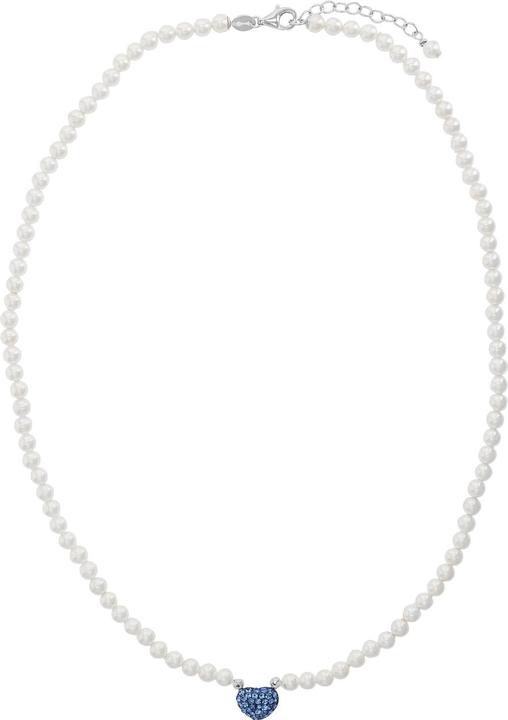 Immagine prodotto Amor Collana da donna, argento 925, cristallo sintetico, perla conchiglia | cuore (Argento 925)