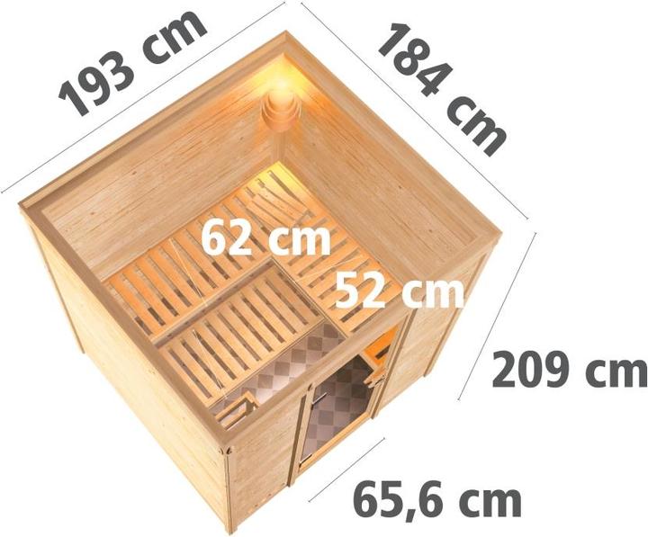 Image du produit Karibu Mojave sans couronne de toit (Contrôle externe de 9 KW)
