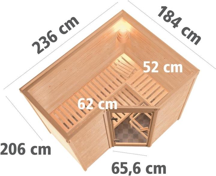 Produktbild Karibu Sahib 2 ohne Dachkranz (9 KW externe Steuerung)
