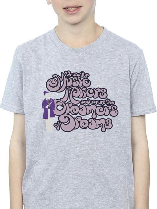 Actual product image Willy Wonka & the Chocolate Factory Boys Dreamers Text T-Shirt (104)