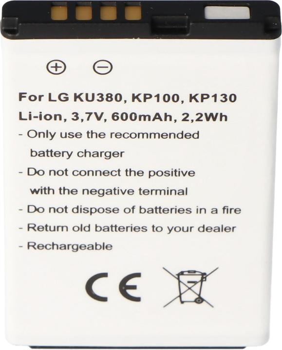 Produktbild LG Akku KU380, KP100, LGIP-430A, 0093301