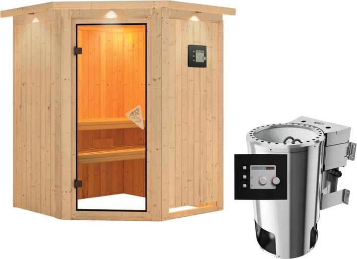 Actual product image Karibu Nanja with roof wreath (Plug & Play 3,6 KW - Bio external control)