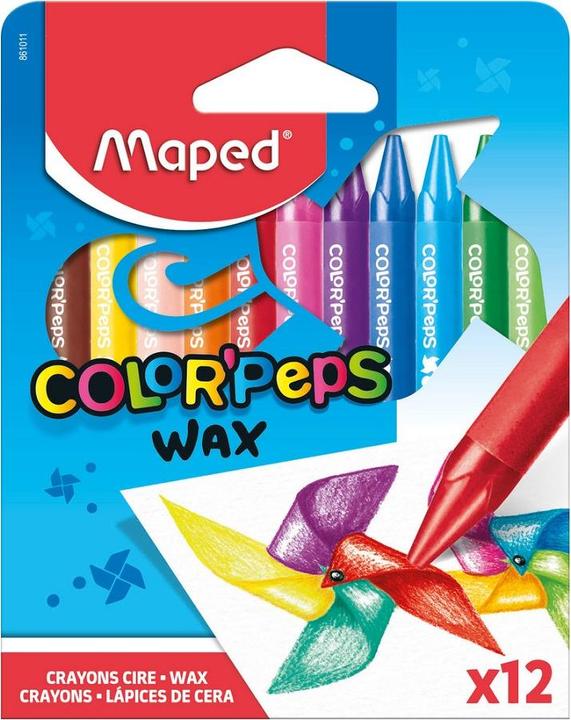 Actual product image Maped Wax crayon COLOR'PEPS WAX, 12-pack cardboard box (Multicoloured, multicolour, 12 x)