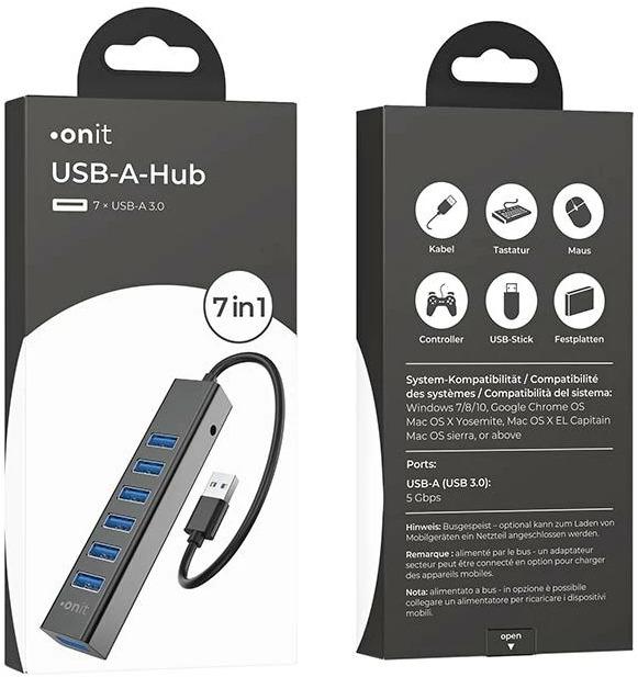 Actual product image Onit F01256 (USB-A, 7 Ports)