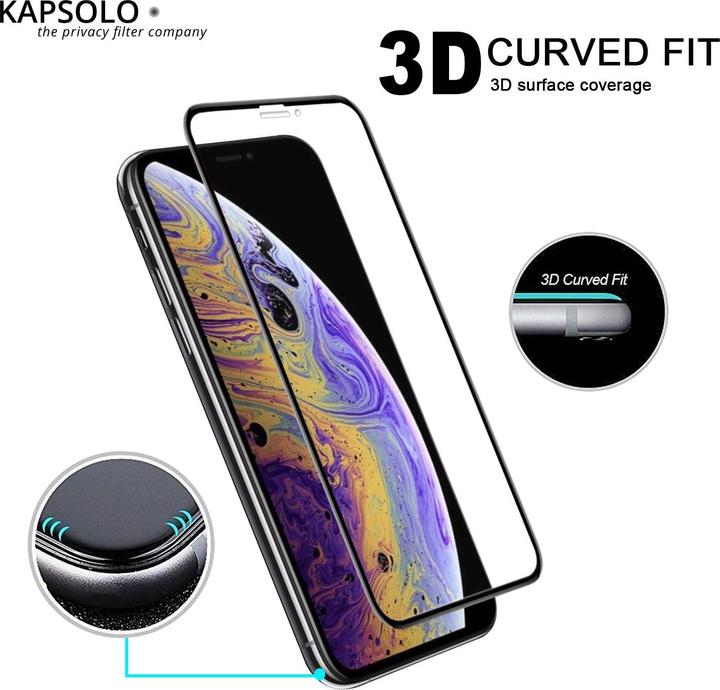 Produktbild Kapsolo Tempered GLASS iPhone 13, 13 Pro, 14 Ultimate curved Screen Protection (1 Stück, Apple iPhone 14)