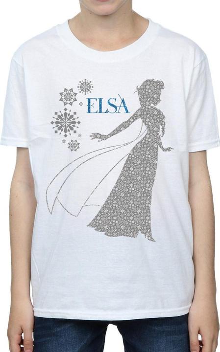 Immagine prodotto Disney Frozen Elsa Christmas Silhouette Maglietta Ragazzi (140, 146)