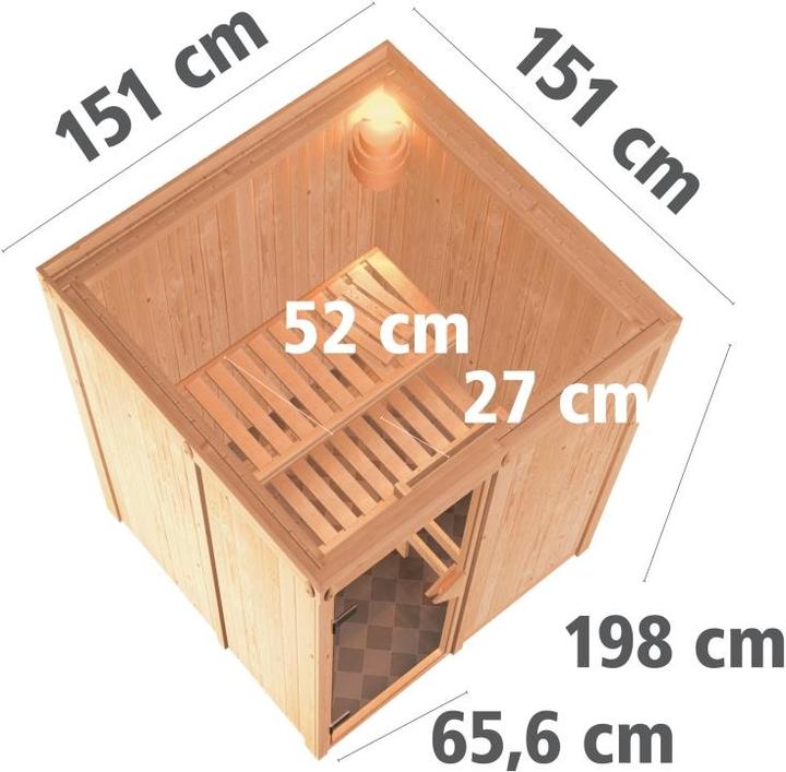 Immagine prodotto Karibu Minja senza bordo del tetto (Comando esterno Plug & Play da 3,6 KW)