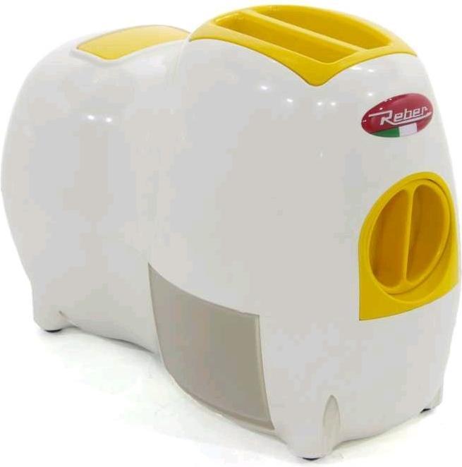 Actual product image Reber 9250 BG electric grater/spiralizer Metal, Plastic White, Yellow