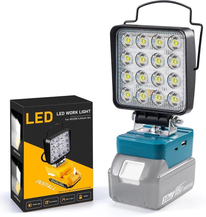 ‎Sentoo Kabellose LED-Arbeitsleuchte für Makita 18V (4800 lm)