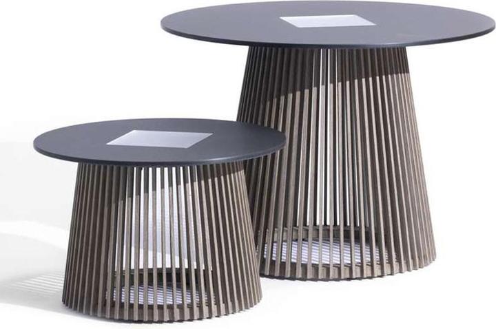 Produktbild Les Jardins Beleuchteter Couchtisch Tecka Solar und wiederaufladbar Grosses Model TA04503l