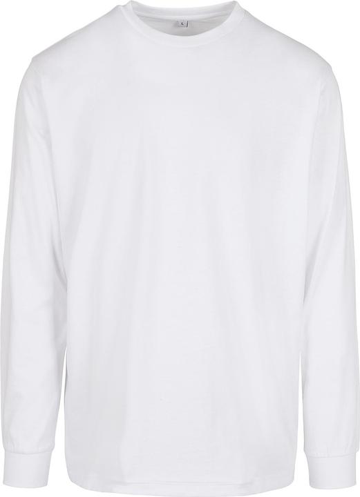 Build Your Brand Organic Sweatshirt Gerippter Ärmelaufschlag