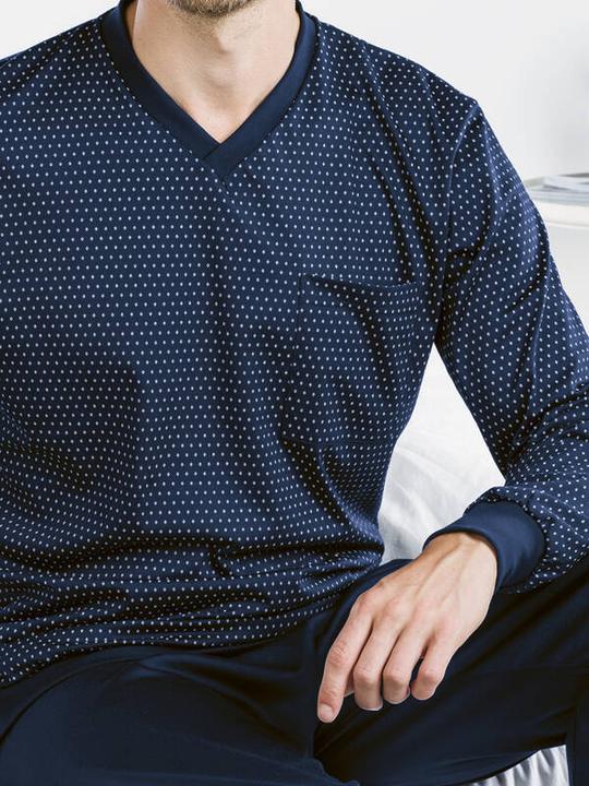 Actual product image ISA Bodywear Pyjama long, v-neck, cuffs (M)