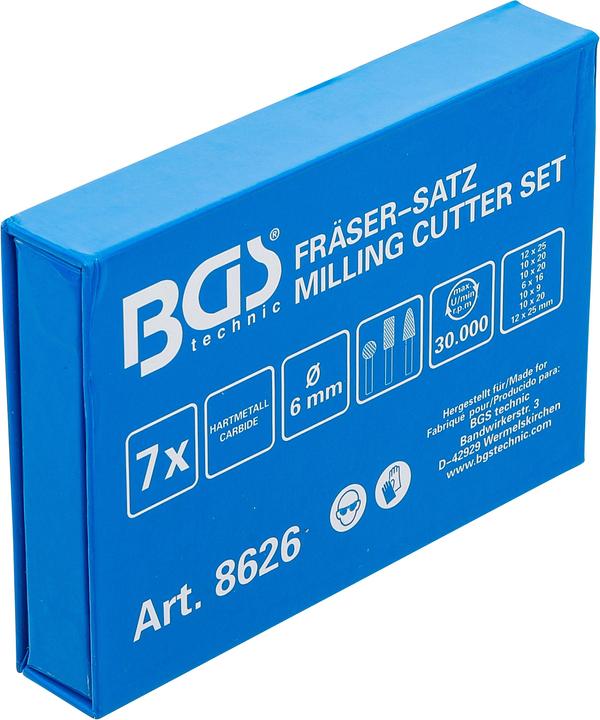 Produktbild BGS HSS-Fräser-Satz 7-tlg.