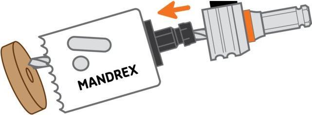Produktbild Mandrex Bimetall M42 Lochsäge XtraTief 300, 44mm (44 Millimeter)